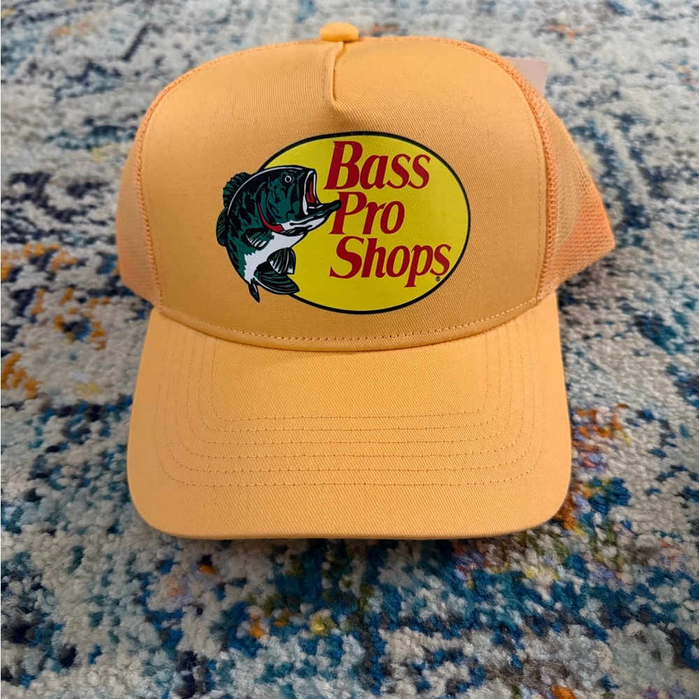 Bass Pro Shops Yellow and Orange Fish Cap
